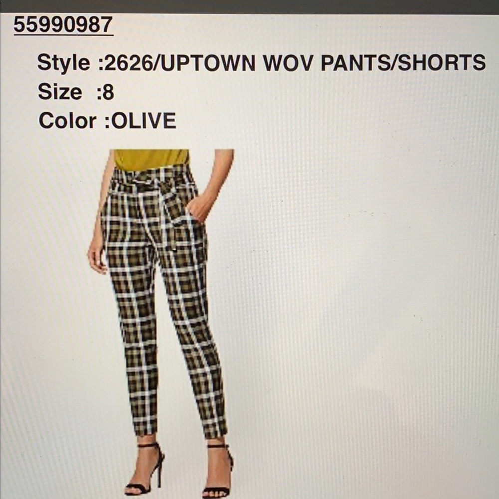 Uptown Wov Pants - Olive multi color